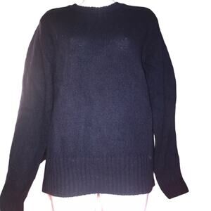 Vintage Tally-Ho Women’s Navy Blue Wool Sweater